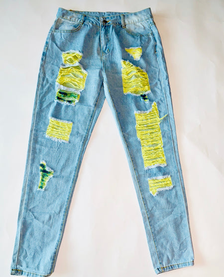 Ripleys Distressed Flare Denim